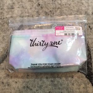 Clear clip pouch ombré clouds.
